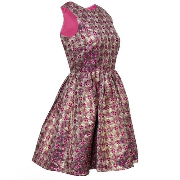 Tuckernuck Champagne Dreams Essie brocade Elegant Sleeveless Dress NEW - Picture 4 of 9